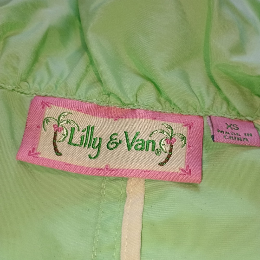 Lilly &‎ Van Light Green Zip Snap Front Jacket Women's XS Adjustable Sleeve - Picture 3 of 14